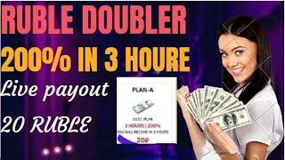 3hourstop200 in 3 hourslive payout 20 ruble rubles earninig website [upl. by Thalassa]