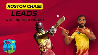 Roston Chase Guides West Indies To Victory in Tense Opener Versus Papua New Guinea [upl. by Tamanaha489]