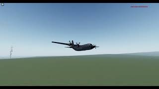 Flying the C130 Hercules Roblox Neo Warfare X [upl. by Airun]