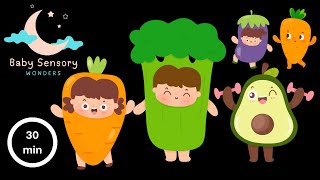 Baby Sensory Cute Fruits amp Vegetables  Fun Time  Dancing Fruits [upl. by Eelah]