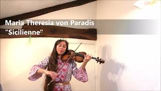 Maria Theresia von Paradis quotSiciliennequot Violin amp Piano [upl. by Pharaoh366]