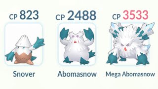 Mega Abomasnow Evolution Line Only Challenge 😎 Pokemon Go [upl. by Yelkrab973]