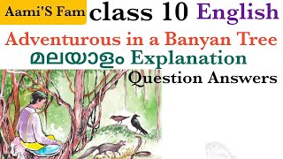 Class 10EnglishChapter 1Adventures in a banyan treeExplanationQuestion answers [upl. by Fawnia]