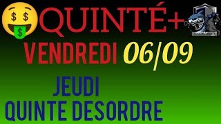 PRONOSTIC PMU QUINTE DU JOUR VENDREDI 6 SEPTEMBRE 2024 [upl. by Lertnek]