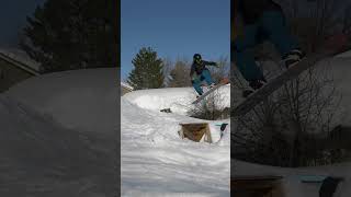 Snowboard vs Dirt Jumps in the Backyard [upl. by Balch]