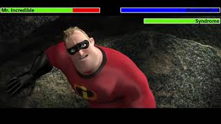 Mr Incredible vs Omnidroid v9 amp Syndrome with healthbars [upl. by Dawn193]