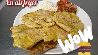 como hacer PATACONES TOSTONES SIN ACEITE AIRFRYER [upl. by Naitsirc]