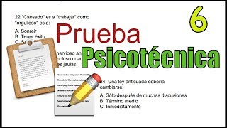 ✅ PRUEBA PSICOTÉCNICA  Ejemplo 06  personalidad razonamiento 🔴 [upl. by Noitsuj440]