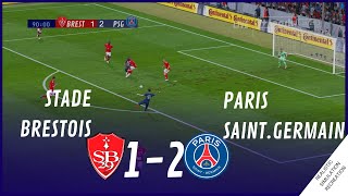 BREST vs PSG 12 • HIGHLIGHTS  VideoGame Simulation amp Recreation [upl. by Shurlocke]