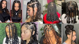 New amp Latest Short Box Braids Hairstyles 🔥😱 [upl. by Norb]