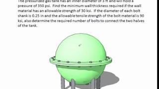 0712 Pressure vessel fasteners  EXAMPLE [upl. by Nonac]