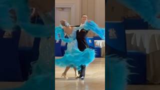 Viennese waltz dance 🩵danceviennesewaltzballroomdancesportballroomdancevideo [upl. by Novj]