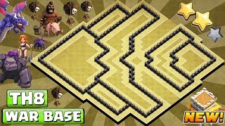 1 BEST Th8 War Base 2018  COC Town Hall 8 War Base Anti 3 Star  CLASH OF CLANS [upl. by Assereht]