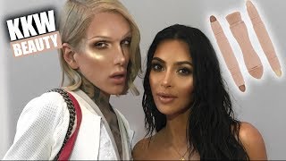 KIM KARDASHIAN KKW CONTOUR  HIGHLIGHT KIT REVIEW  Jeffree Star [upl. by Tertius]