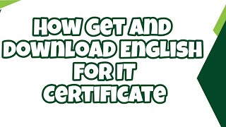 How To Download Cisco English For IT certificate  3MTT English 1 amp 2 Download certificate [upl. by Amikan]