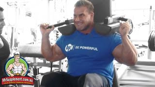 Jay Cutlers Hammer Strength V Squat  Exercise 4 [upl. by Annahsor]