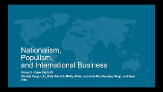 Nationalism Populism and International Business  Group 3 [upl. by Boland]