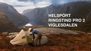 Setting up the Helsport Ringstind Pro 2 Tent over Viglesdalen Ryfylke [upl. by Jeffery]