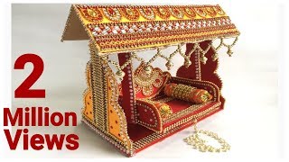 How to make Jhula for bal gopal at home  Krishna Swing  Best out of waste  DIY ideas [upl. by Castorina]