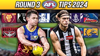 AFL Round 3  Tips amp Predictions 2024 [upl. by Einnim]