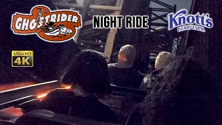 2022 Ghost Rider Roller Coaster at Night On Ride 4K POV Knotts Berry Farm [upl. by Anitreb321]