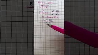 RACIONALIZACIÓN  Aprende a racionalizar con es este vídeo racionalizacion algebra mathematica [upl. by Chaing871]