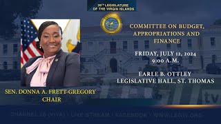 07122024  Committee on Budget Appropriations and Finance Part 2 [upl. by Annim]