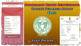 How To Download Birth Certificate Online Telangana State [upl. by Gosnell]