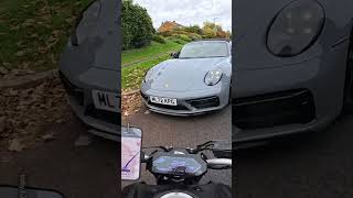 Motorbike Smashes Into Porsche 😱 [upl. by Ellenig]