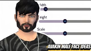 Avakin Male Face Ideas  Avakinlife Face Scales Ideas Avakinlife Face creation 2024 [upl. by Urbanna]