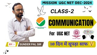 Communication For UGC NET 202425  Class 2nd  By Sunder Pal Sir 🔥 🔥 [upl. by Iruj]