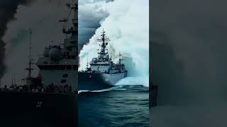 Warship Faces a Monster Wave Will It Survive scaryocean oceanship ocean [upl. by Michaele]