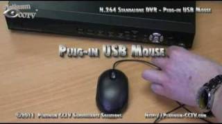 Plug in USB Mouse  DVR7004 H264 Standalone DVR [upl. by Alodie]