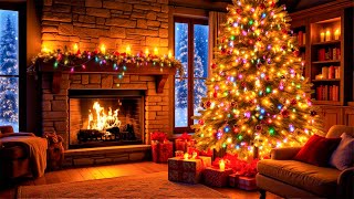 Cozy Christmas Fireplace 🔥 Crackling Fireplace Christmas Music 🔥🎄 Christmas Background Music [upl. by Nicolai220]