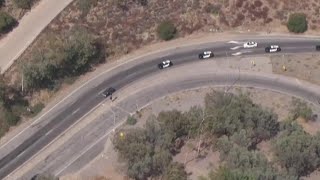 Police chase through San Fernando Valley suspect in custody [upl. by Ylera]