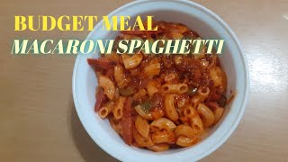 BUDGET MEAL MACARONI SPAGHETTI [upl. by Petua754]