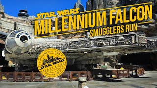 We flew the Millenium Falcon  THE SMUGGLERS´s RUN  Star Wars Galaxy´s Edge [upl. by Nwahsor]