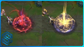 T1 Jayce vs Prestige T1 Jayce Skin Abilities COMPARISON [upl. by Refinej]