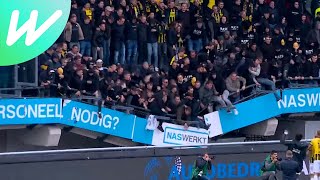 Terrifying moment part of stadium collapses as Vitesse fans celebrate victory  WeShow Football [upl. by Samuel]