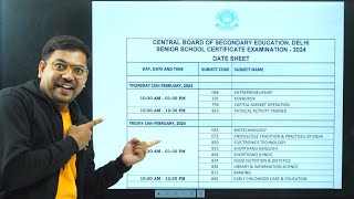 CBSE Latest News 🔥 CBSE Board Exam Date Sheet 2024 is Out  Class 10 and 12 Date Sheet 2024 [upl. by Eenram872]