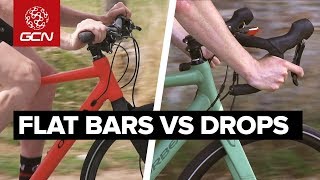 Flat Bar Vs Drop Bar Road Bikes  Comfort Speed amp Ease [upl. by Ramas]