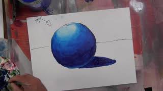 Monochromatic sphere painting demonstration [upl. by Everest]