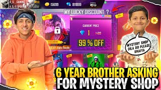 6 Year Brother Ask Me For Mystery Shop Got 90 Off Buying 10000 Diamond 💎  Garena Free Fire [upl. by Lillywhite]