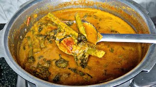 Mangalore Style Basale Soppu Sambar  Malabar Spinach Sambar  Shri Nilaya Vlogs  Kannada Cooking [upl. by Goodhen473]