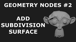 How to add subdivision surface modifier in Blender using GEOMETRY NODES [upl. by Acalia]