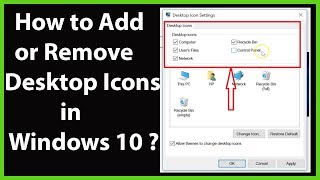 How to Add or Remove Desktop Icons in Windows 10 [upl. by Gnourt469]