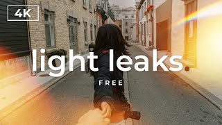 LIGHT LEAKS for Free in 4K  Video Overlays [upl. by Johnsson]