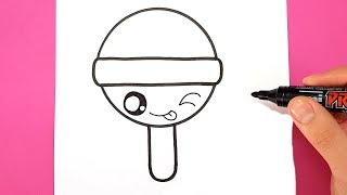 How to Draw a Lollipop Super Cute and Easy [upl. by Aniratak]