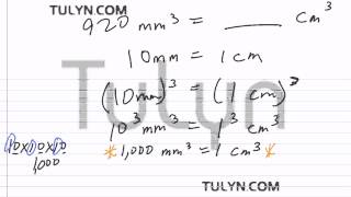 Conversion of Metric Units Cubic Millimeter to Cubic Centimeter [upl. by Rahman]