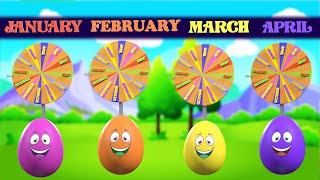 Months of the year song  3D Animaton Preschool Nursery rhymes for children  Boo Boo Kids [upl. by Rachaba823]